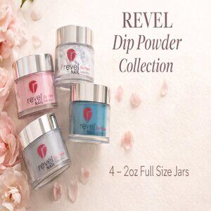Revel Nail Dip Powder 2oz Collection – Icicle, Brisk, Melanie, Galia